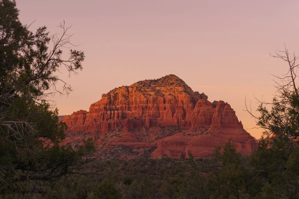 Puesta de sol en la roca roja de Arizona — Foto de Stock