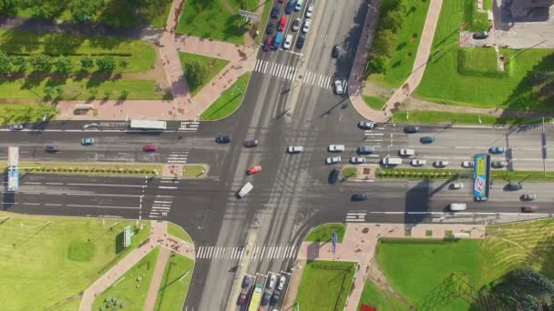 交差点の空撮 — ストック動画