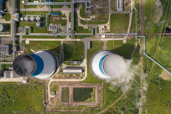 Luchtfoto van de elektriciteitscentrale — Stockfoto