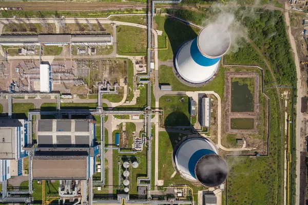 Vista aérea de la central eléctrica —  Fotos de Stock