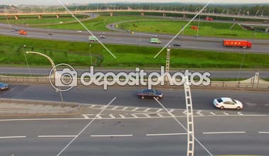 Otoyol kavşağı havadan görünümü