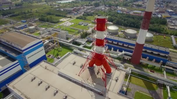 Vista aérea de la central eléctrica — Vídeo de stock