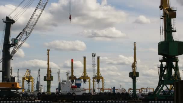 Timelapse du port maritime de Saint-Pétersbourg — Video