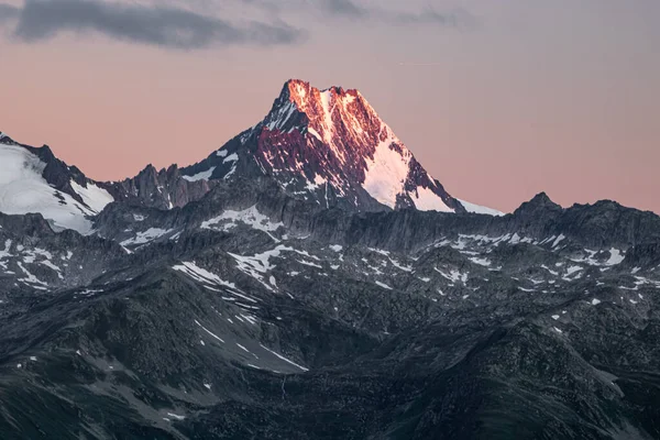 Soluppgång Över Schweiziska Alperna Schweiz — Stockfoto