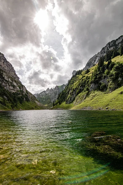 Schöne Aussicht Auf Den Drittgrößten Bergsee Des Kantons Appenzell Der — Stockfoto