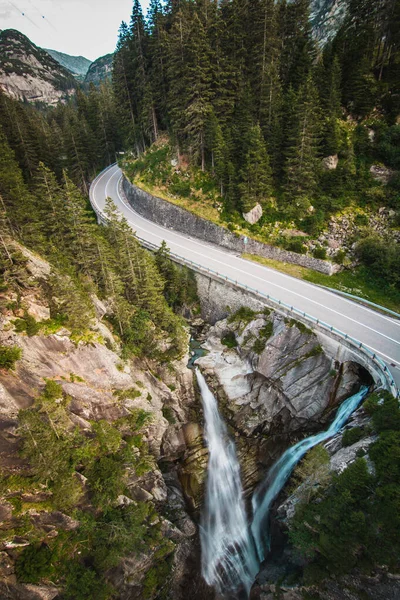 Vista Para Vale Ponte Handeckfall Suíça — Fotografia de Stock