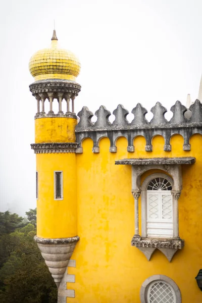 Panorama Pałacu Narodowego Pena Sintra Portugalia — Zdjęcie stockowe