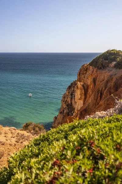 Widok na plażę, region Algarve, Portugalia — Zdjęcie stockowe