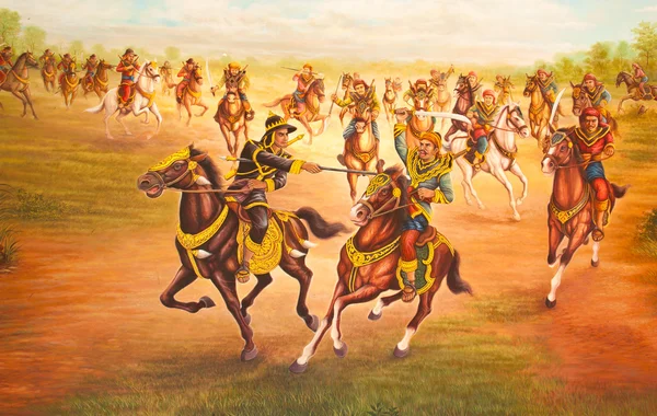 Wat Tay içinde duvar resimleri.