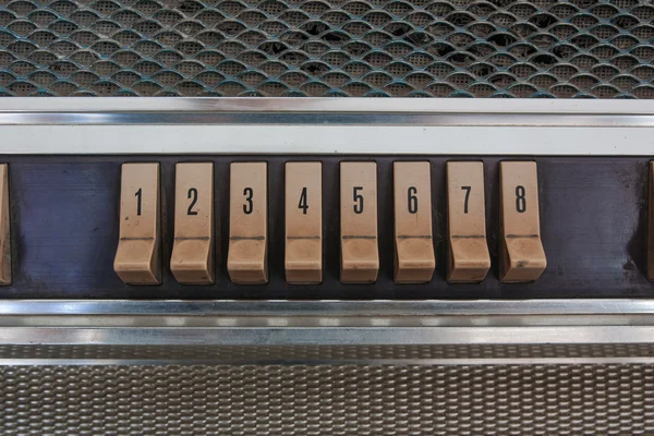 Juke kutu var toz ve leke tutmayan, Retro arka plan.