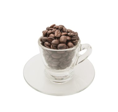 Kahve çekirdekleri açık Kupası.