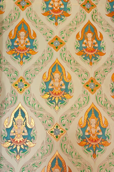 Geleneksel Tay tarzı resim sanatı, Tayland tapınak.