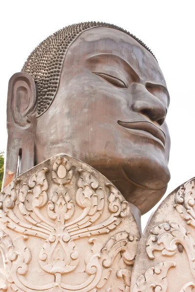 Rostro de Buda desde el templo de Wat Tummickarat en Ayutthaya, Tailandia . —  Fotos de Stock