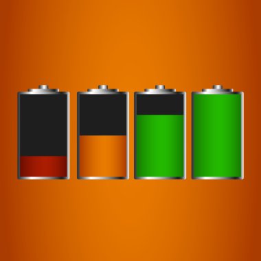 Şarj pil set vektör