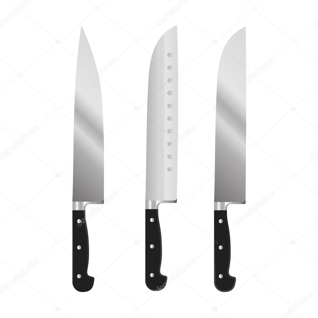 knife set vector chief vector kitchen