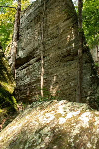 Unieke Rotsformaties Wandelpaden Rond Bell Smith Springs Shawnee National Forest — Stockfoto