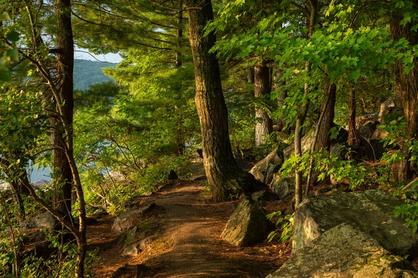 Tumbled Rocks Trail Devils Lake Sunrise Devils Lake State Park — Stock Photo, Image