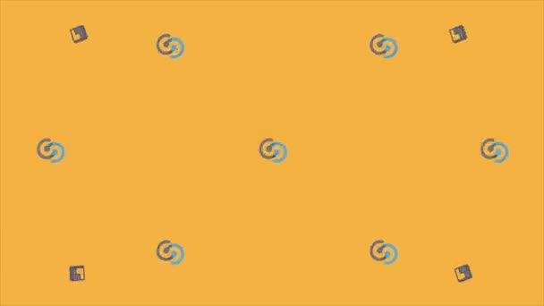 Abstract Box Loop Golden Background — Stock Video