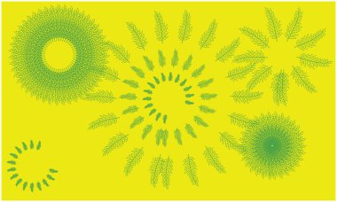 Kutlama yeşil çiçek açık sarı arka planda