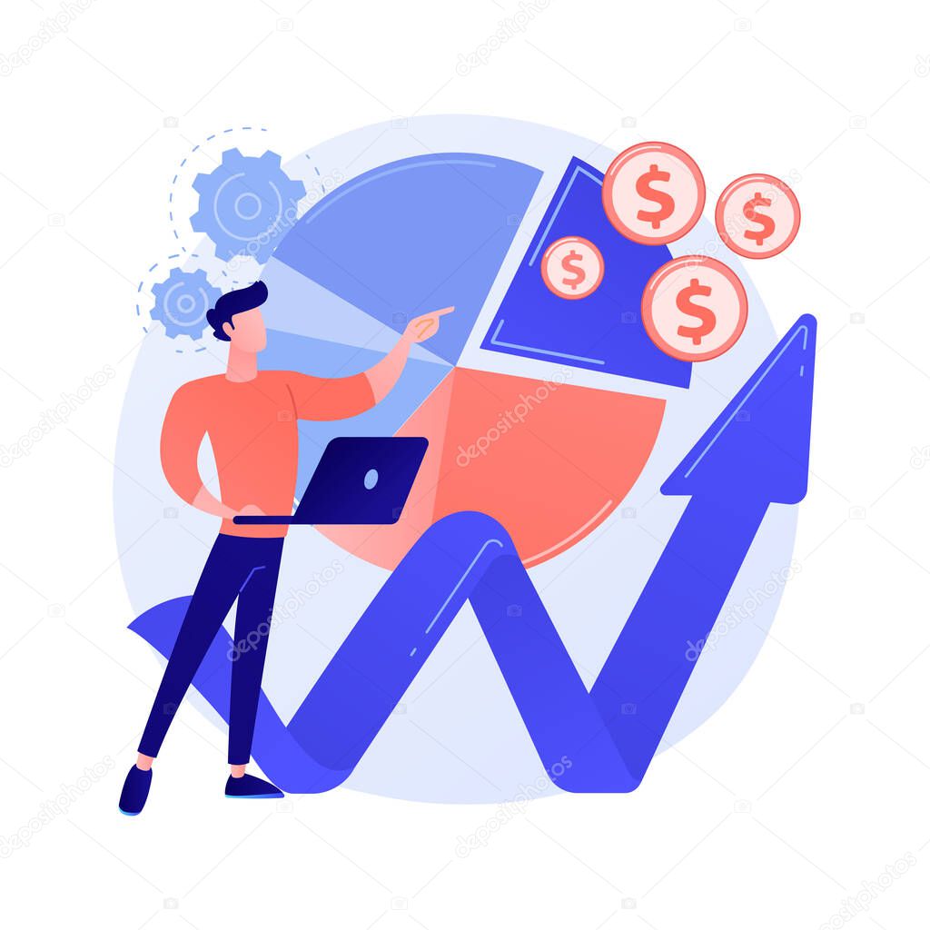 Business enterprise strategy. Market analysis, niche selection, conquering marketplace. Studying market segmentation, planning company development. Vector isolated concept metaphor illustration