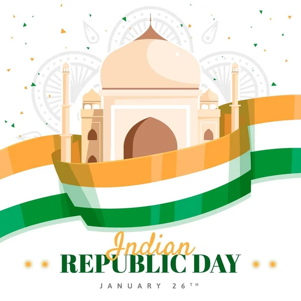 Día República India Enero Fondo Deseos Saludo — Foto de Stock