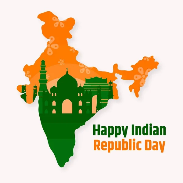 Indian Republic Day 26Th Jan Background Wishes Greeting — Stock Photo, Image