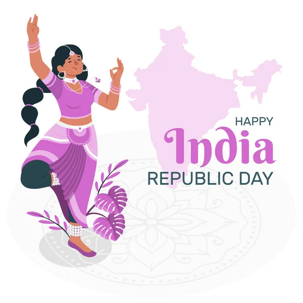 Dzień Republiki Indyjskiej Stycznia Kontekst Życzenia Powitanie — Zdjęcie stockowe