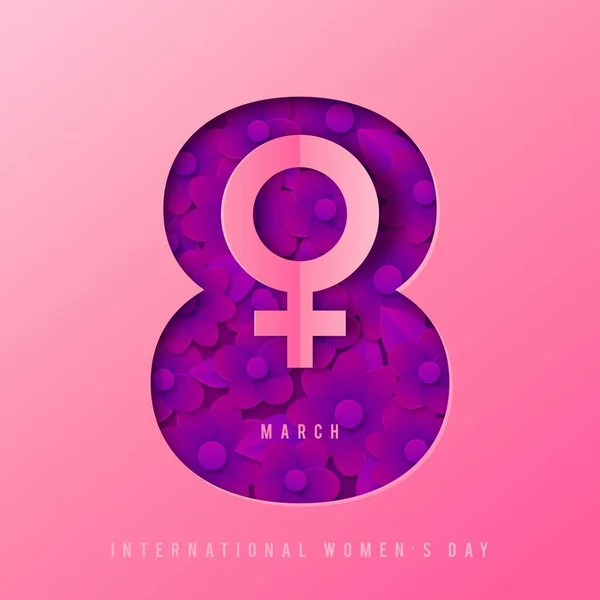 Dia Internacional Mulher Março Desejos Saudação Contexto Fotografia De Stock