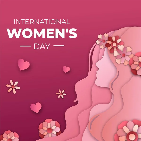 Παγκόσμια Ημέρα Της Γυναίκας Μαρτίου Ευχές Χαιρετισμός Φόντο Εικόνα Αρχείου