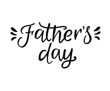 Babalar günü harfleri, vektör illüstrasyonu