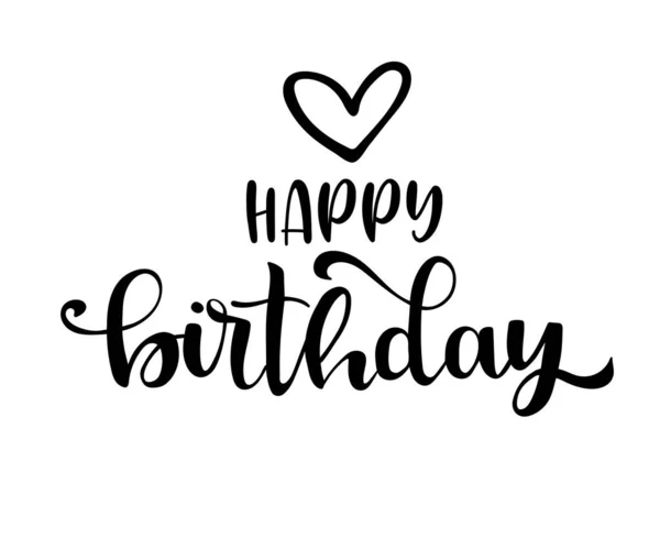 Kalp ve mutlu yıllar el yazısı beyaz arka planda izole edilmiş.