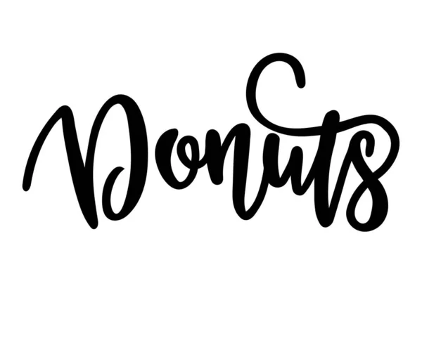 Siyah çörekler beyaz arkaplanda izole edilmiş el yazısı