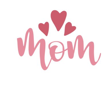 Pembe anne kırmızı kalpli el yazısı.