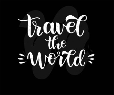 Beyazlar dünyayı dolaşır siyah arkaplanda el yazısı yazar.