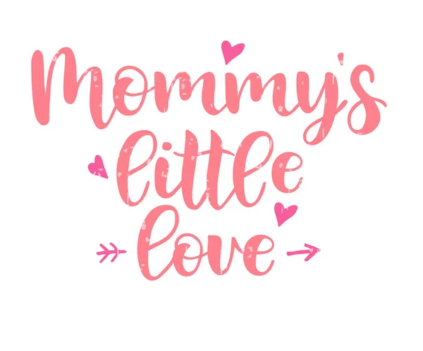 Pembe annenin el yazısı ve beyaz arka planda izole edilmiş kalpleri.