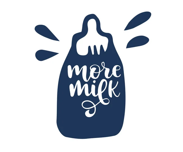 Más Letras Leche Sobre Fondo Blanco Ilustración Vectorial — Archivo Imágenes Vectoriales