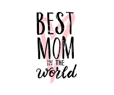 Dünyanın en iyi annesi, vektör illüstrasyonu.