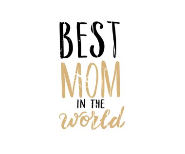 Dünyanın en iyi annesi, vektör illüstrasyonu.