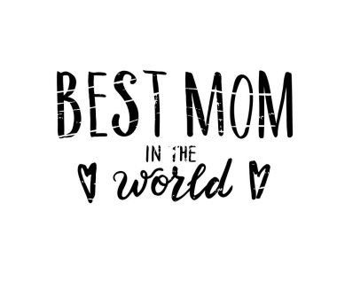 Dünyanın en iyi annesi, vektör illüstrasyonu.
