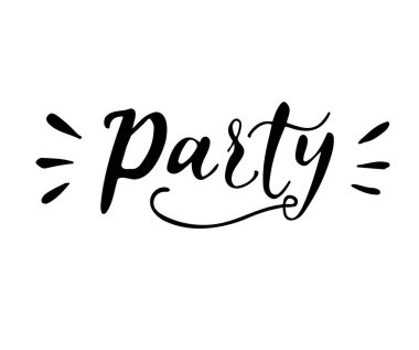 parti harfleri, vektör illüstrasyonu 