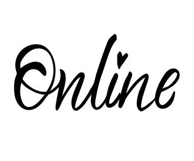 çevrimiçi harf, vektör illüstrasyonu