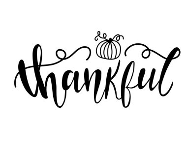 Minnettar harfler, vektör illüstrasyonu