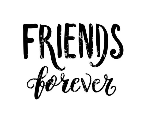 Friends Forever Lettering Illustrazione Vettoriale — Vettoriale Stock