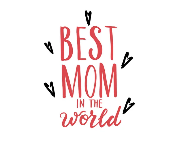 Dünyanın en iyi annesi, vektör illüstrasyonu.
