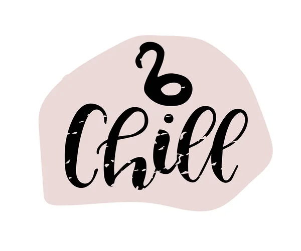 Chill Letters Witte Achtergrond Vector Illustratie — Stockvector