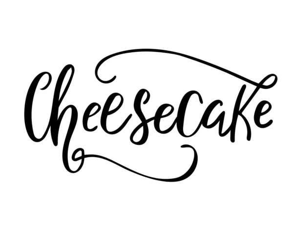 Lettering Cheesecake Ilustração Vetorial — Vetor de Stock
