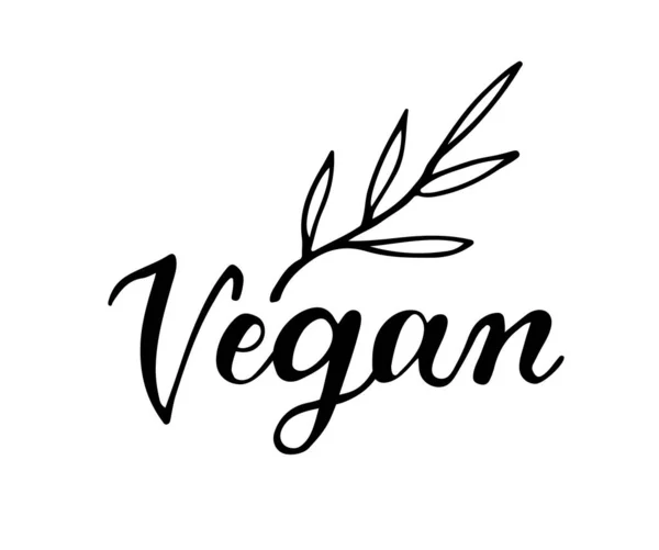 Veganer Schriftzug Vektorillustration — Stockvektor