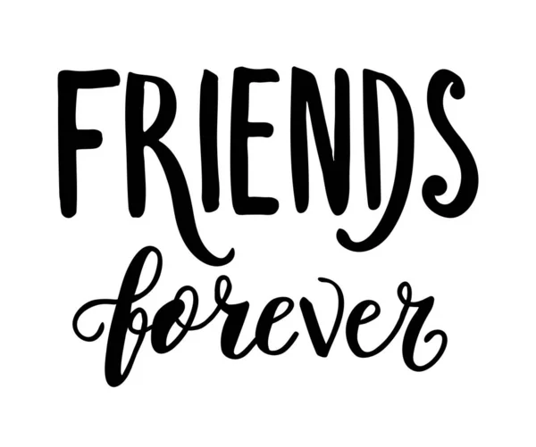 Friends Forever Lettering Illustrazione Vettoriale — Vettoriale Stock