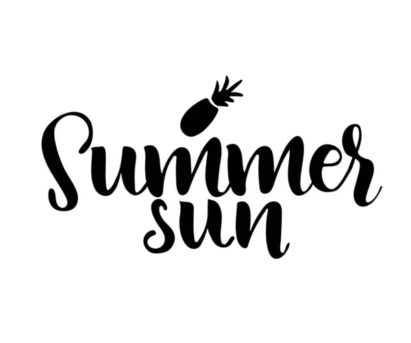 Schriftzug Sommersonne Vektorillustration — Stockvektor