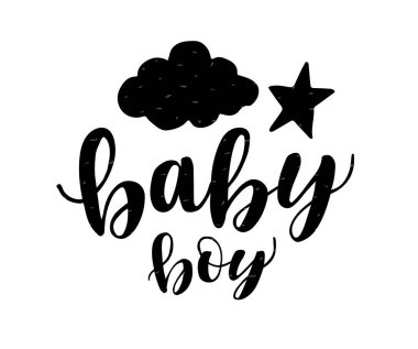 Bebek çocuk harfleri, vektör illüstrasyonu 